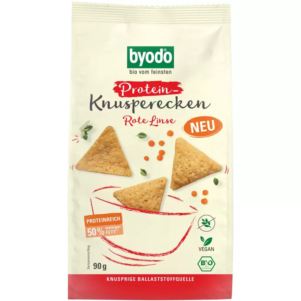 Sticksuri, chipsuri si covrigei - Mini Crackers proteici cu linte rosie fara gluten, eco 90g