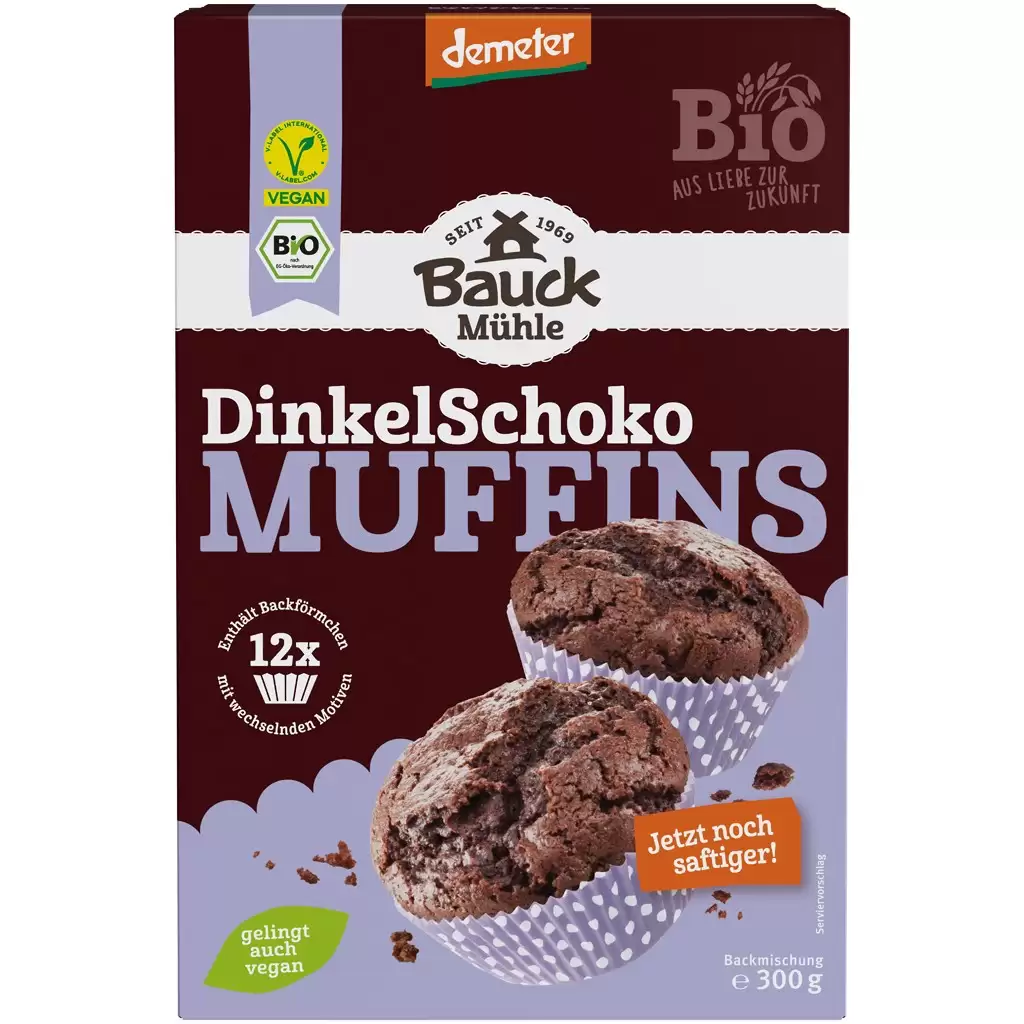 Preparate si mixuri - Mix din spelta pentru muffins cu ciocolata Demeter, eco 300g
