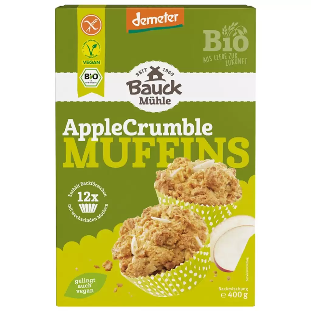 Preparate si mixuri - Mix pentru muffins cu mere fara gluten, eco 400g