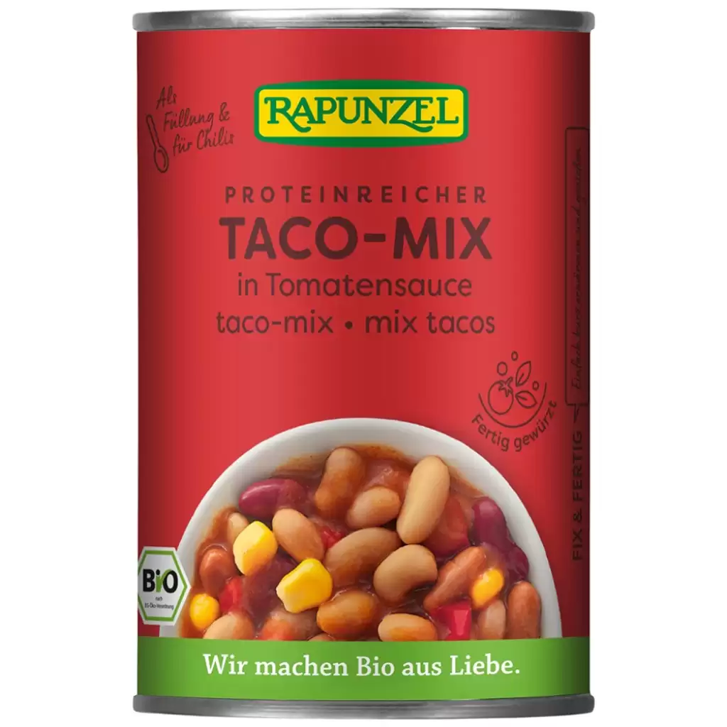 Leguminoase - Mix taco in sos de rosii, eco 400g