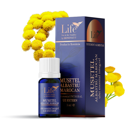 Uleiuri Esentiale - MUȘEȚEL ALBASTRU MAROCAN - ulei esențial integral - 5 ml