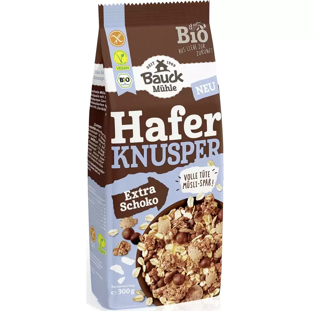 Cereale - Musli crocant cu ovaz si extra ciocolata fara gluten, eco 300g