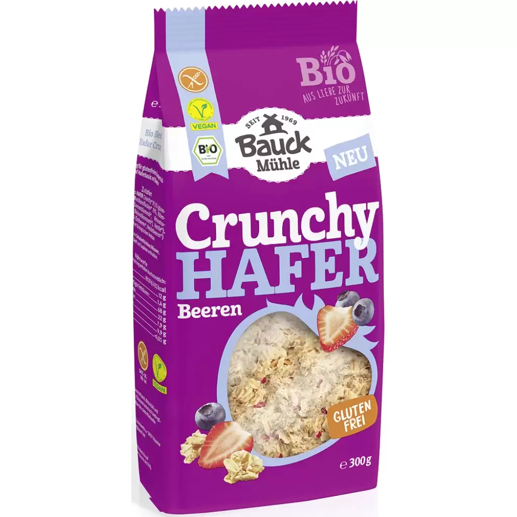 Cereale - Musli crocant cu ovaz si fructe de padure fara gluten, eco 300g