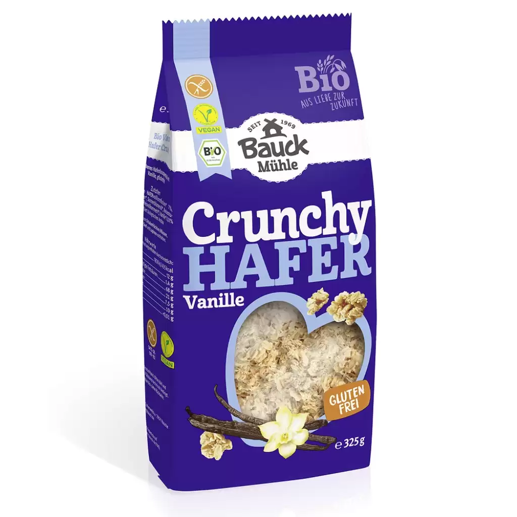 Cereale - Musli de baza cu ovaz crocant cu vanilie fara gluten, eco 325g