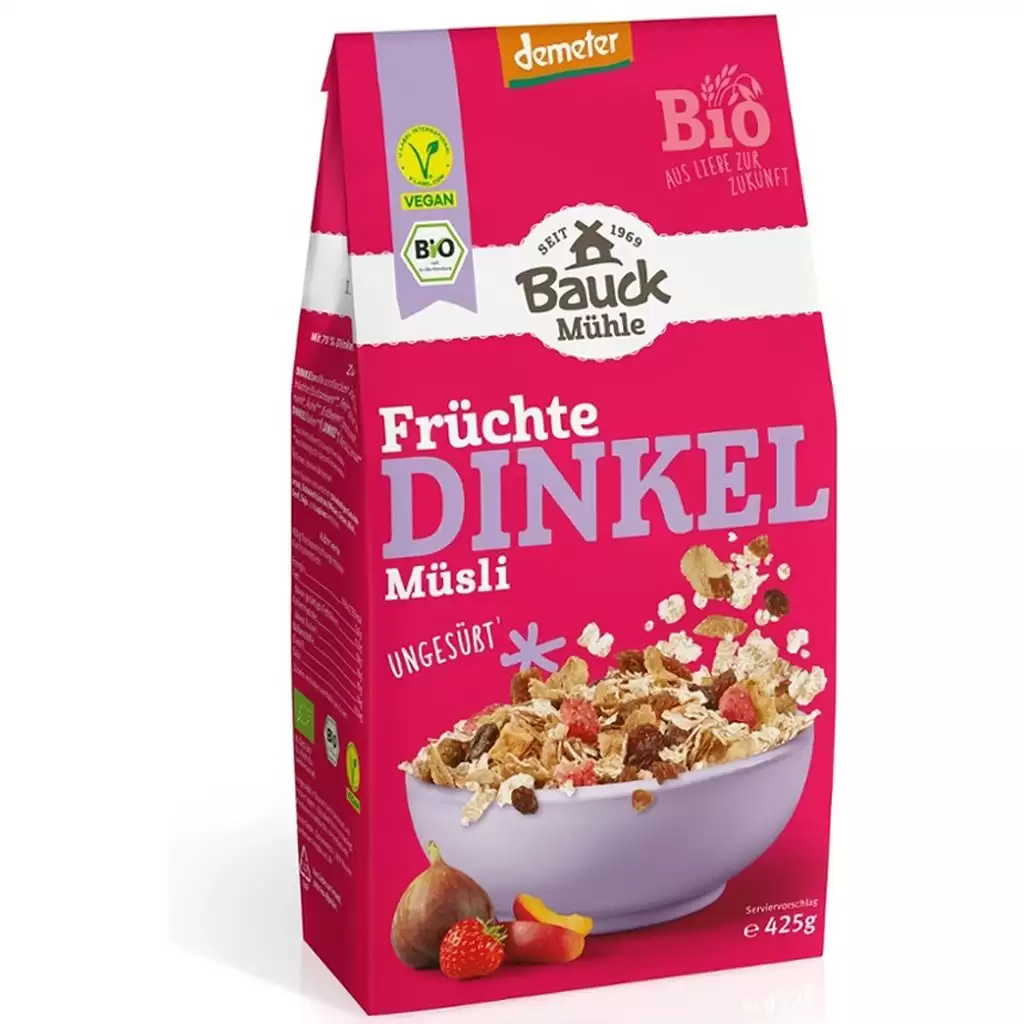Cereale - Musli de spelta cu fructe neindulcit, eco 425g
