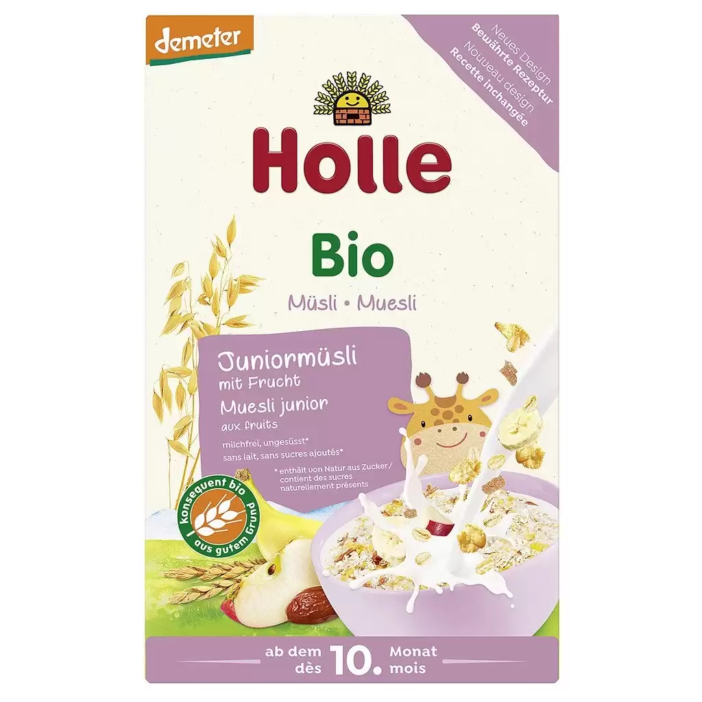 Cereale bio bebe - Musli junior cu cereale si fructe pentru copii 10 luni, eco 250g