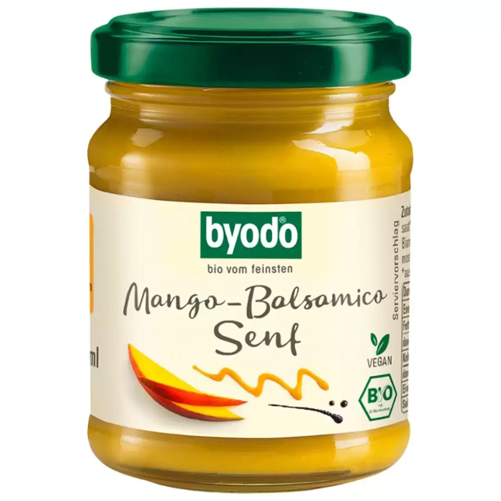 Sos, Crema - Mustar cu mango si otet balsamic fara gluten, eco 125ml