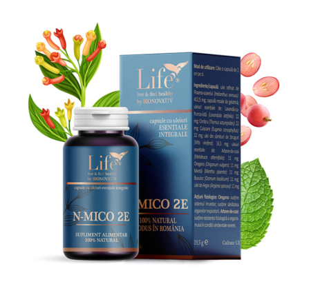 Capsule cu uleiuri esentiale - N-MICO 2E - 30 capsule