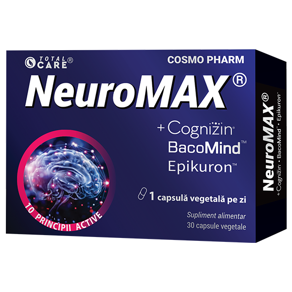 Extracte - Neuromax + Cognizin®, BacoMind - Memorare, Concentrare, Performanta Cerebrala