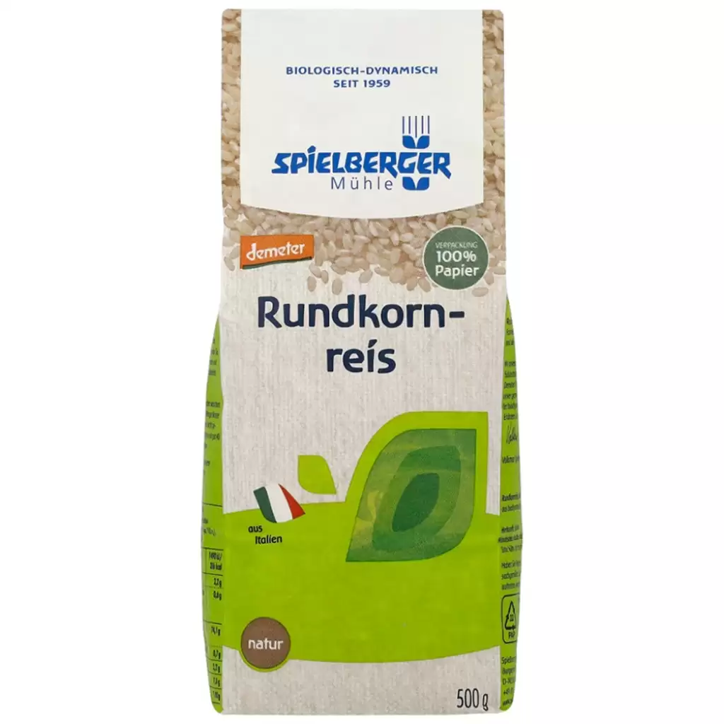 Orez - Orez integral cu bob rotund Demeter, eco 500g
