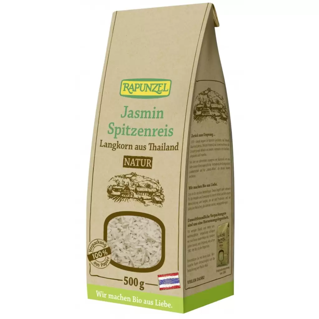 Orez - Orez jasmin integral cu bob lung, eco 500g