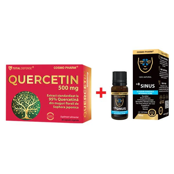 Extracte - Pachet AllergyShield: Quercetin + 8 Sinus