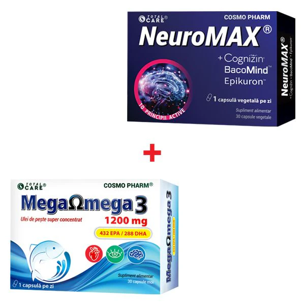 Minerale - Pachet NeurOmega: Neuromax® + Mega Omega