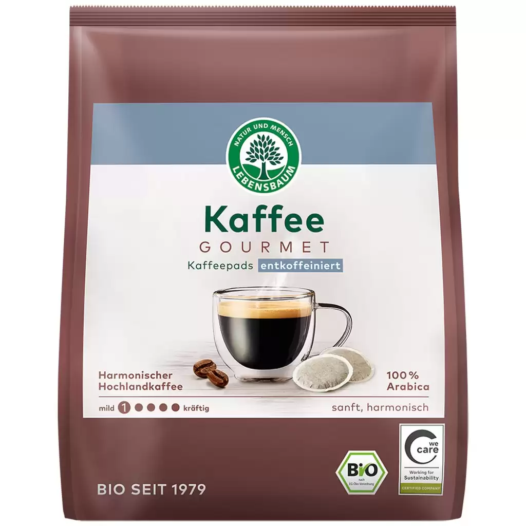 Cafea - Paduri de cafea cremoasa decofeinizata 18x7g, eco 126g