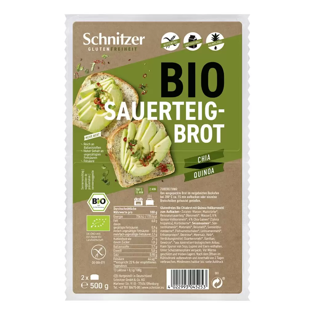 Paine - Paine cu maia chia si quinoa fara gluten, eco 500g