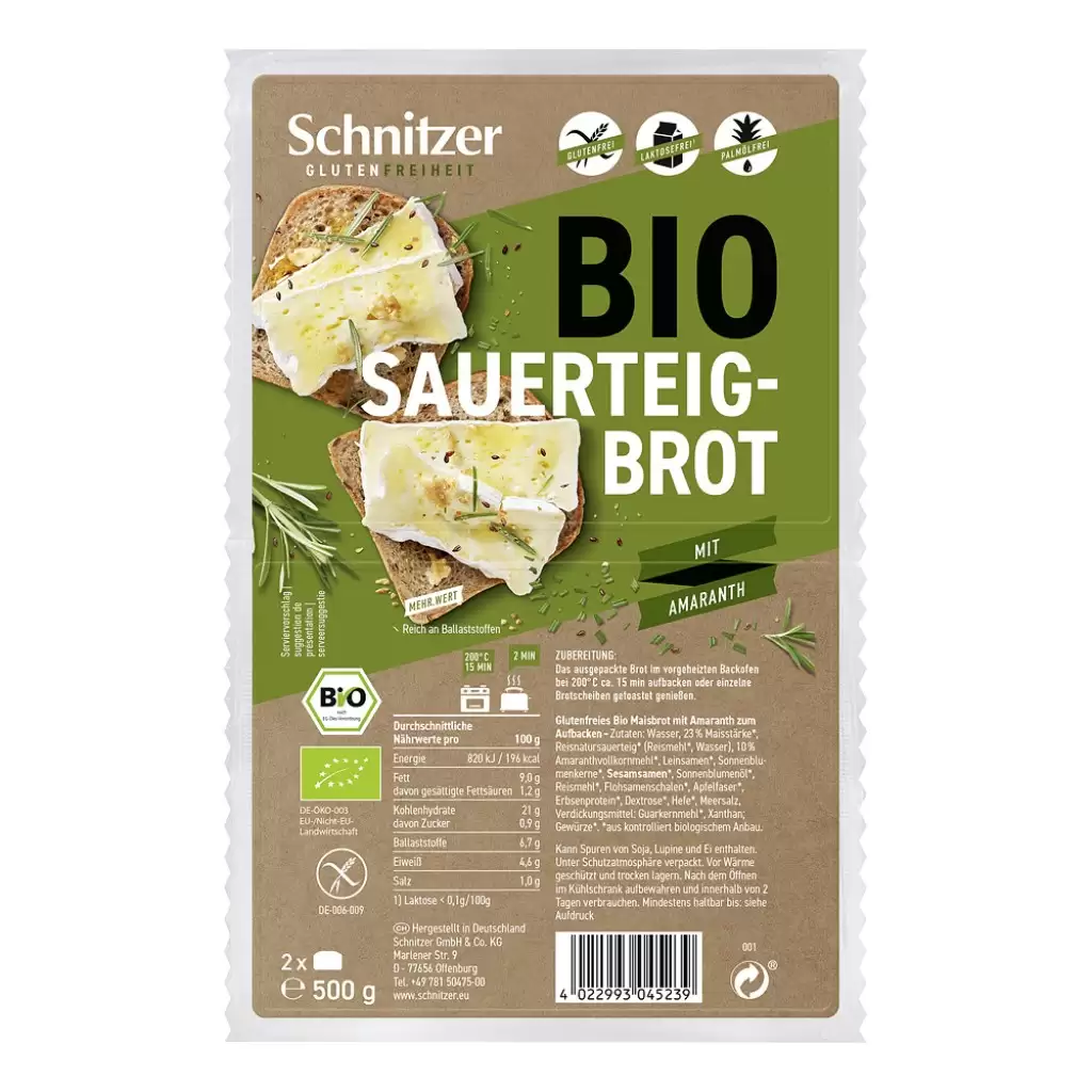 Paine - Paine cu maia si amarant fara gluten, eco 500g