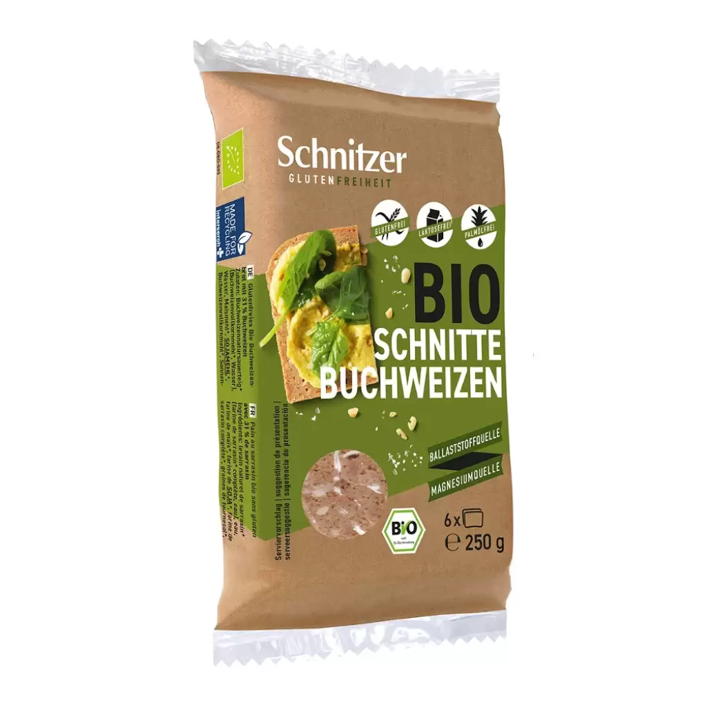 Paine - Paine din hrisca fara gluten si lactoza 6 felii, eco 250g