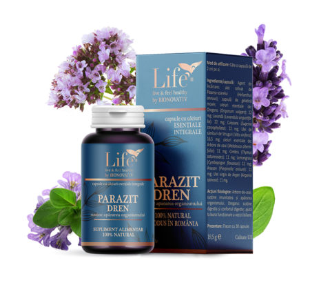 Capsule cu uleiuri esentiale - PARAZIT DREN - 30 capsule