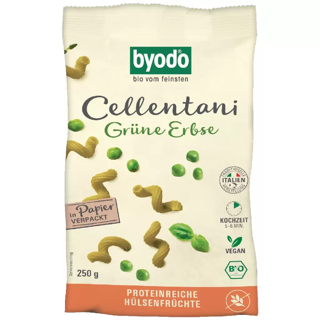 Fara Gluten - Paste din mazare verde fara gluten, eco 250g