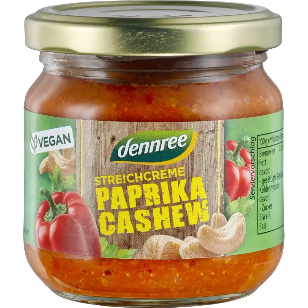 Pateu si creme vegetale - Pate vegetal cu ardei si caju, eco 180g