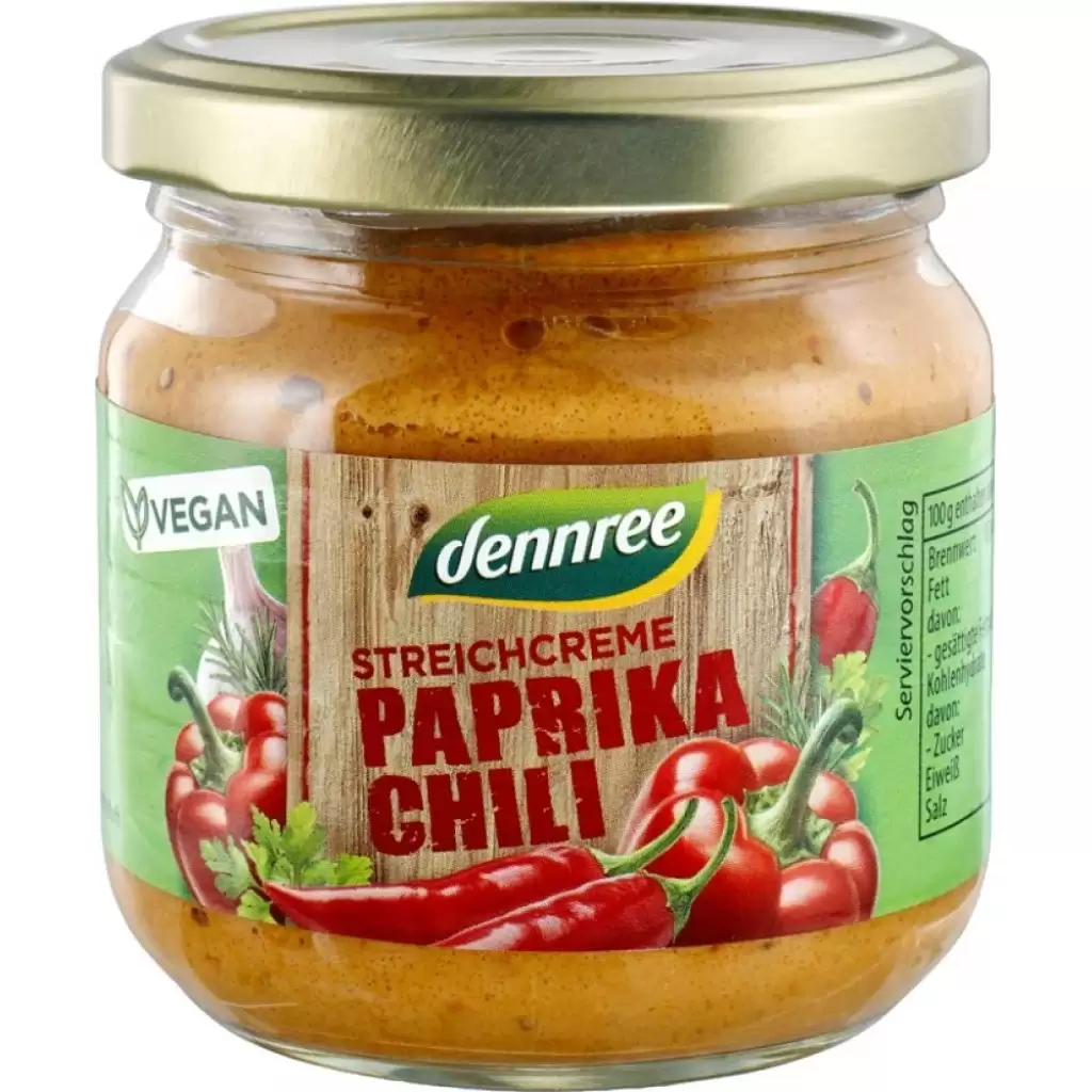 Pateu si creme vegetale - Pate vegetal cu ardei si chili, eco 180g