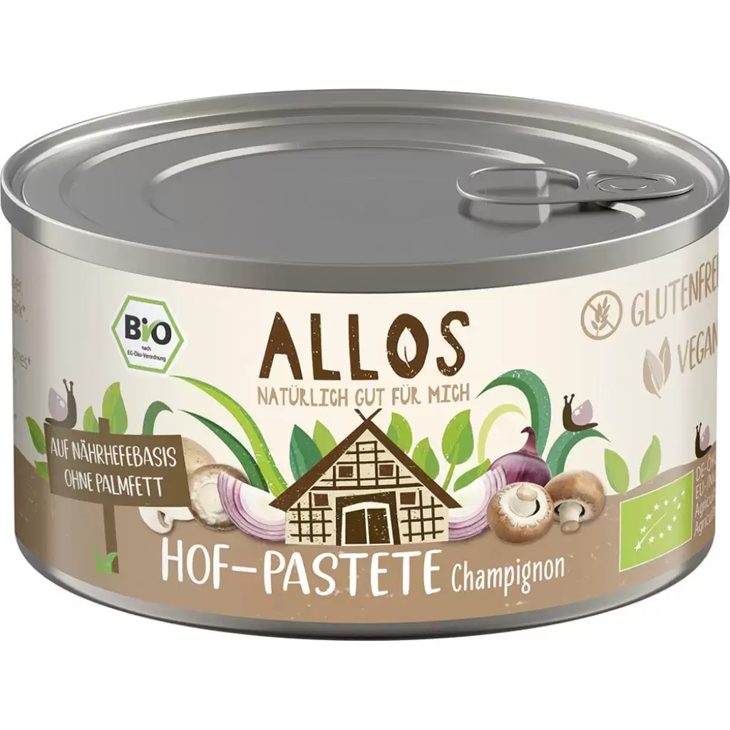 Pateu si creme vegetale - Pate vegetal cu ciuperci champignon fara gluten, eco 125g