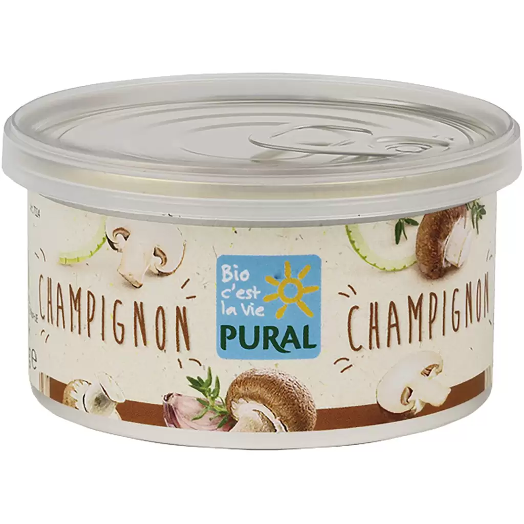 Pateu si creme vegetale - Pate vegetal cu ciuperci champignon vegan, eco 125g