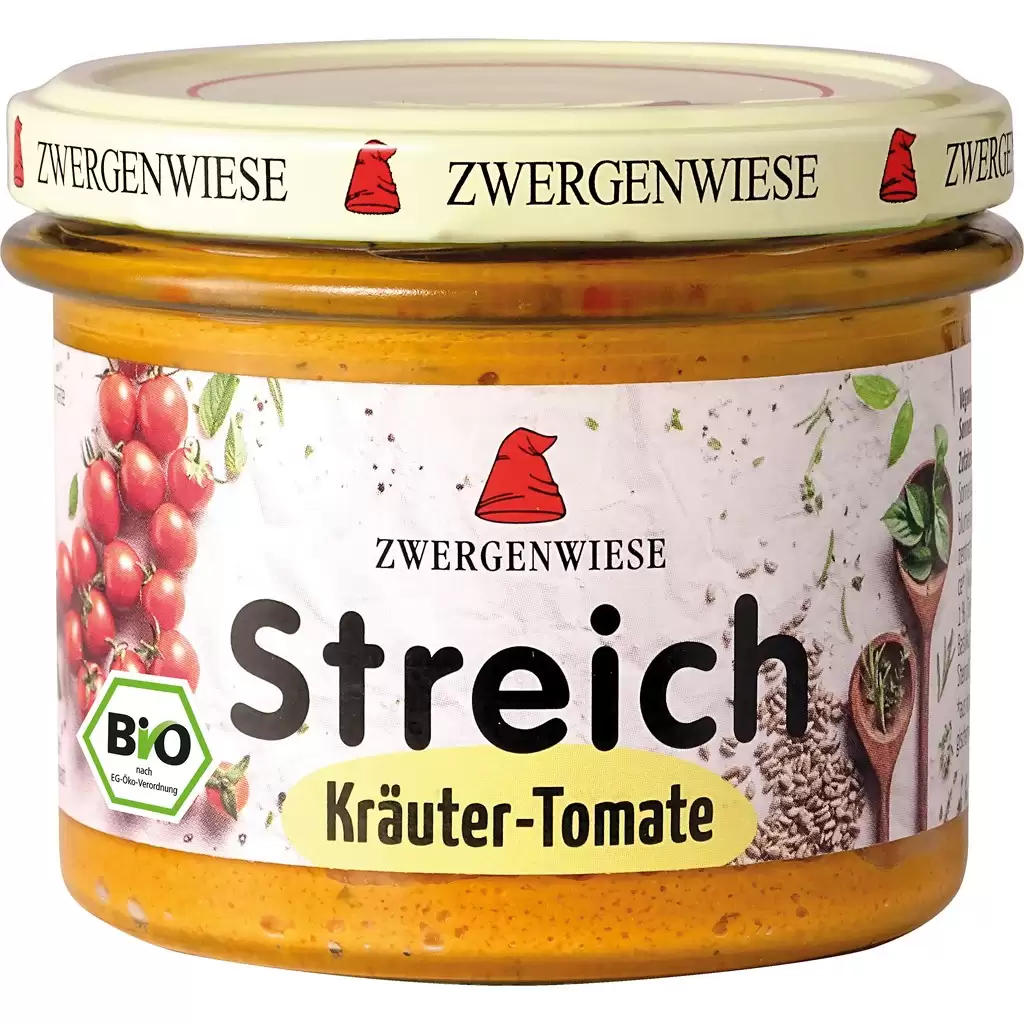 Pateu si creme vegetale - Pate vegetal cu ierburi aromate si tomate fara gluten, eco 180g