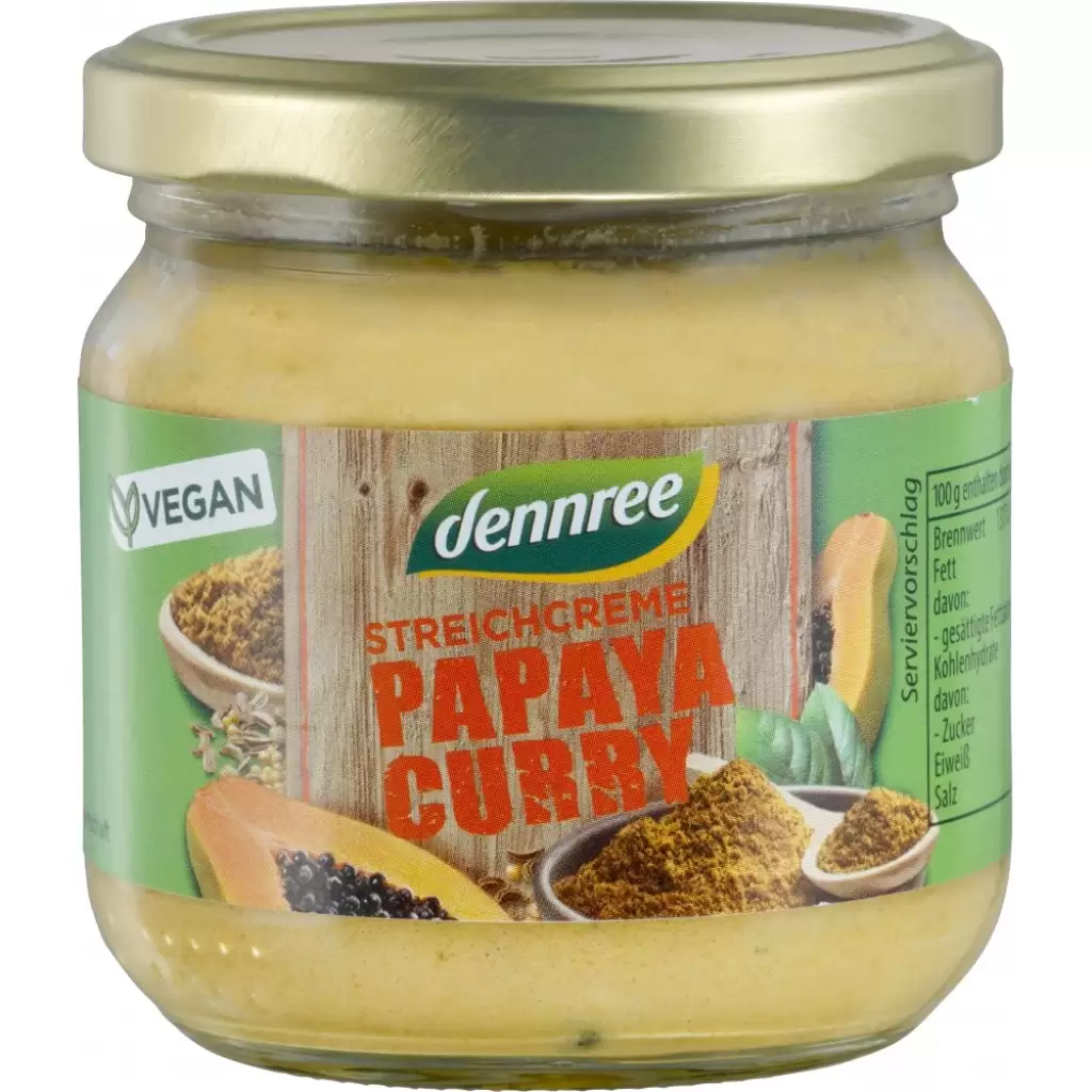 Pateu si creme vegetale - Pate vegetal cu papaya si curry, eco 180g