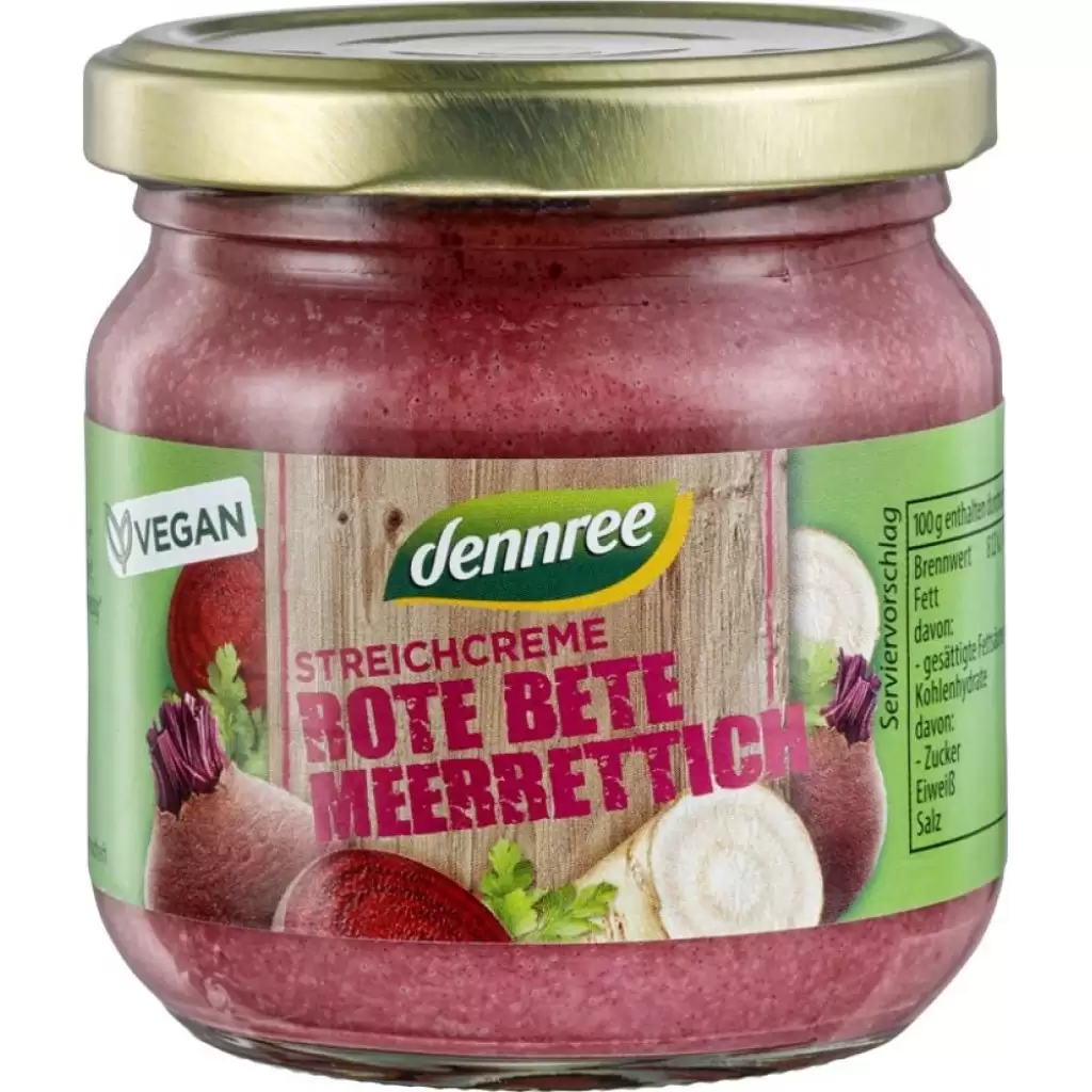Pateu si creme vegetale - Pate vegetal cu sfecla rosie si hrean, eco 180g