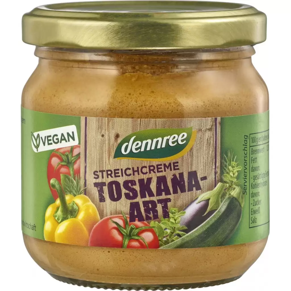Pateu si creme vegetale - Pate vegetal Toskana, eco 180g