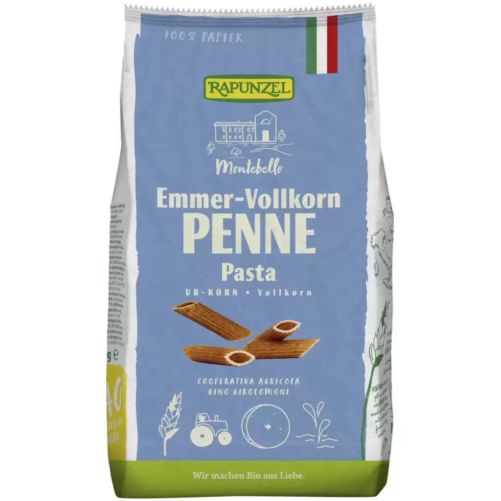 Paste fainoase - Penne emmer integrale, eco 500g