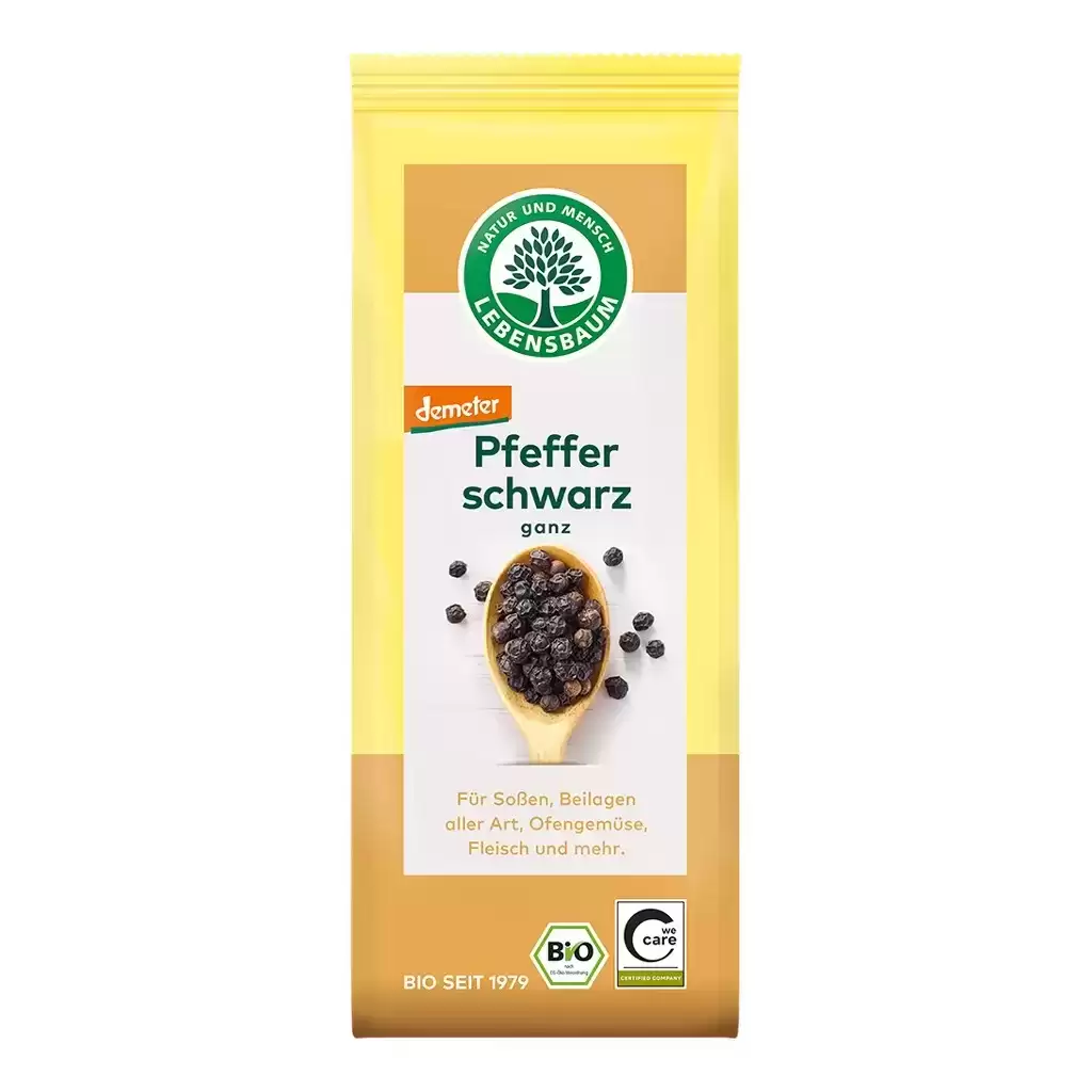 Condimente - Piper negru boabe, eco 50g