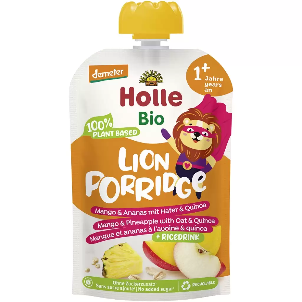 Piure bebelusi - Piure de mango si ananas cu ovaz si quinoa pentru copii 1 an, eco 110g