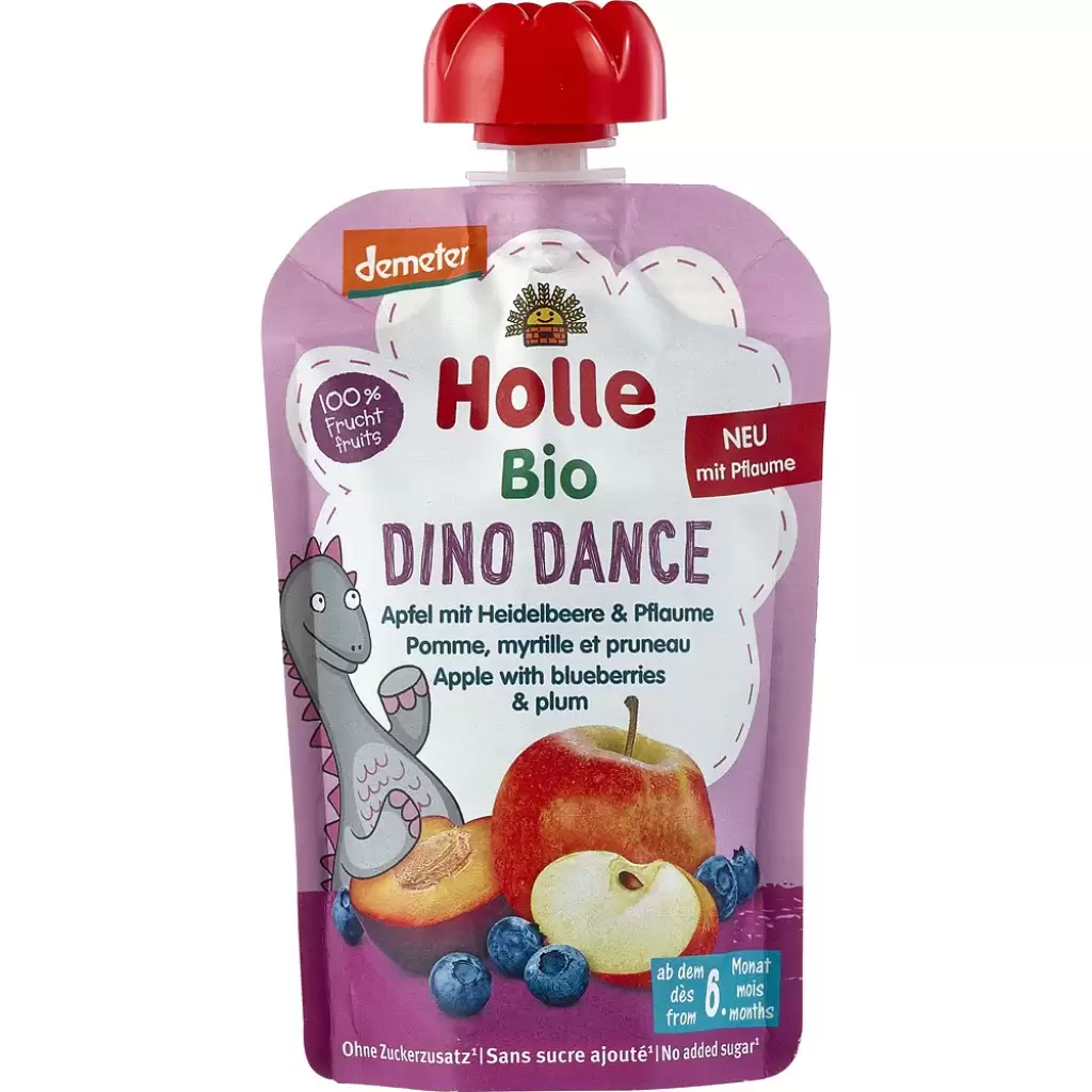 Piure bebelusi - Piure de mere cu afine si prune pentru copii 6 luni, eco 100g