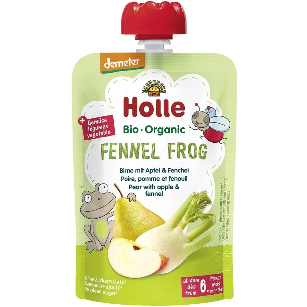 Piure bebelusi - Piure de pere mere si fenicul pentru copii fara gluten 6 luni, eco 100g
