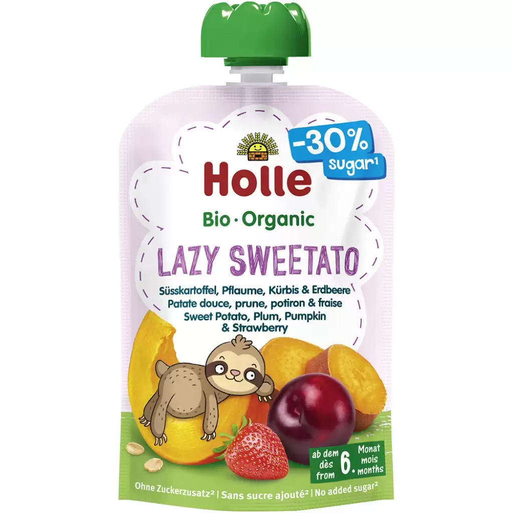 Piure bebelusi - Piure din cartof dulce prune dovleac si capsuni pentru copii 6 luni fara gluten, eco 100g