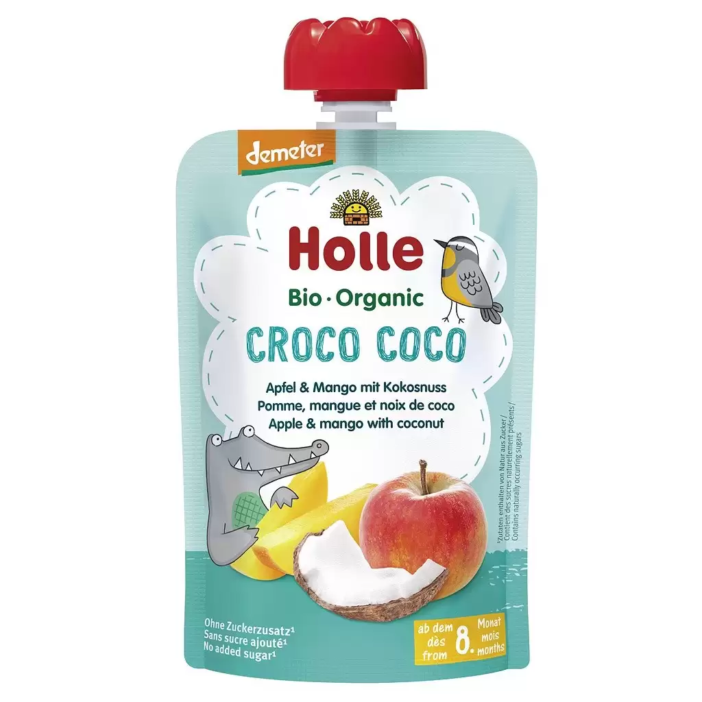 Piure bebelusi - Piure din mere mango si cocos pentru copii 8 luni, eco 100g