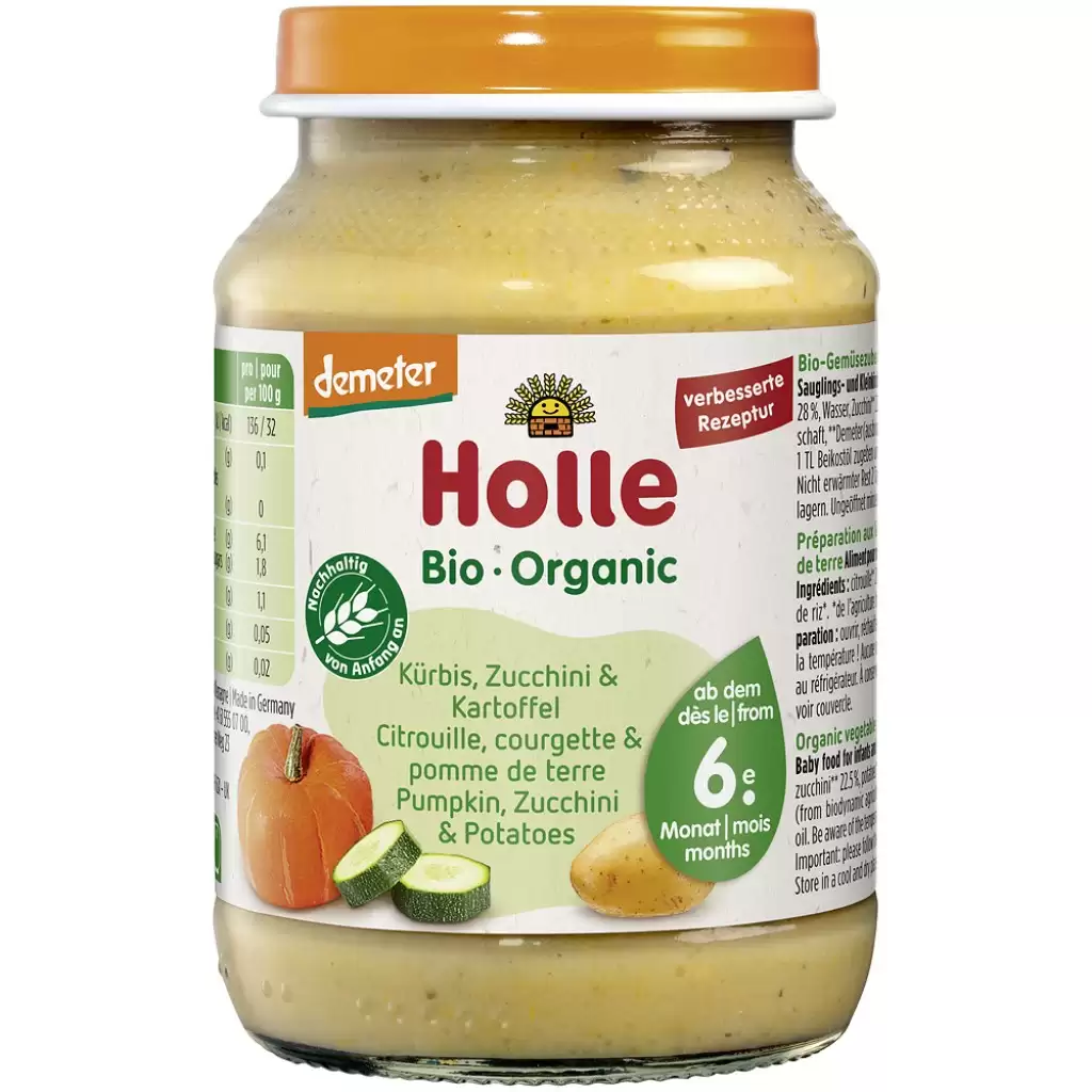 Piure bebelusi - Piure din zucchini dovleac si cartofi pentru copii fara gluten  6 luni, eco 190g