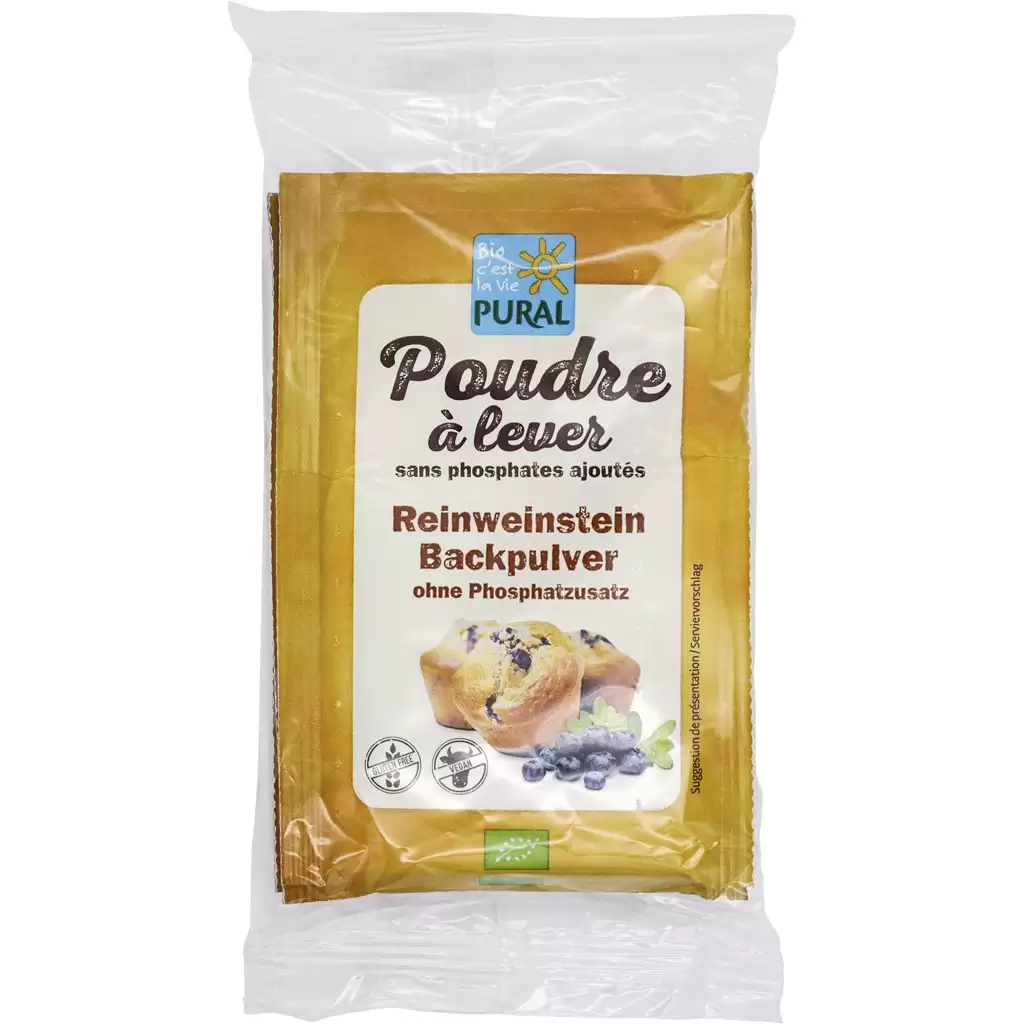 Ingrediente copt - Praf de copt fara fosfati si fara gluten 3x21g, eco 63g
