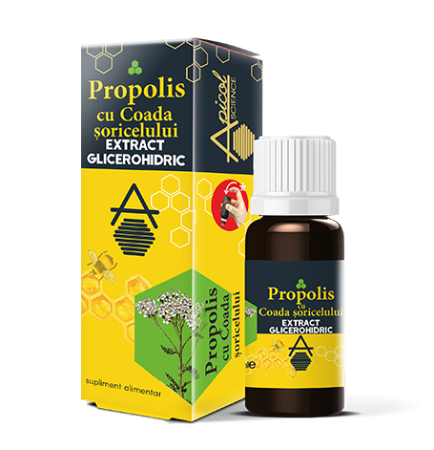 Apicole - Propolis cu Coada Șoricelului extract glicerohidric 30 ml
