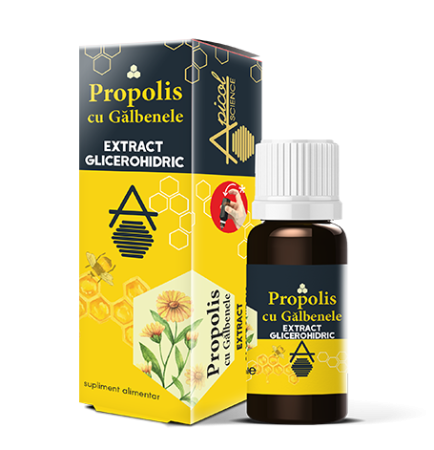 Apicole - Propolis cu Gălbenele extract glicerohidric 30 ml