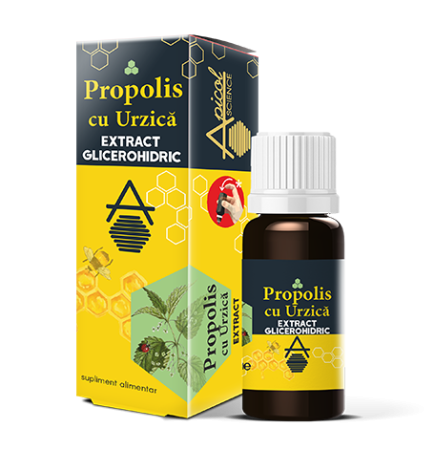Apicole - Propolis cu Urzică extract glicerohidric 30 ml