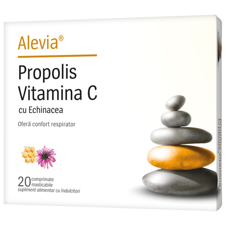 Suplimente - Propolis Vitamina C cu Echinacea Blister 20 comprimate masticabile