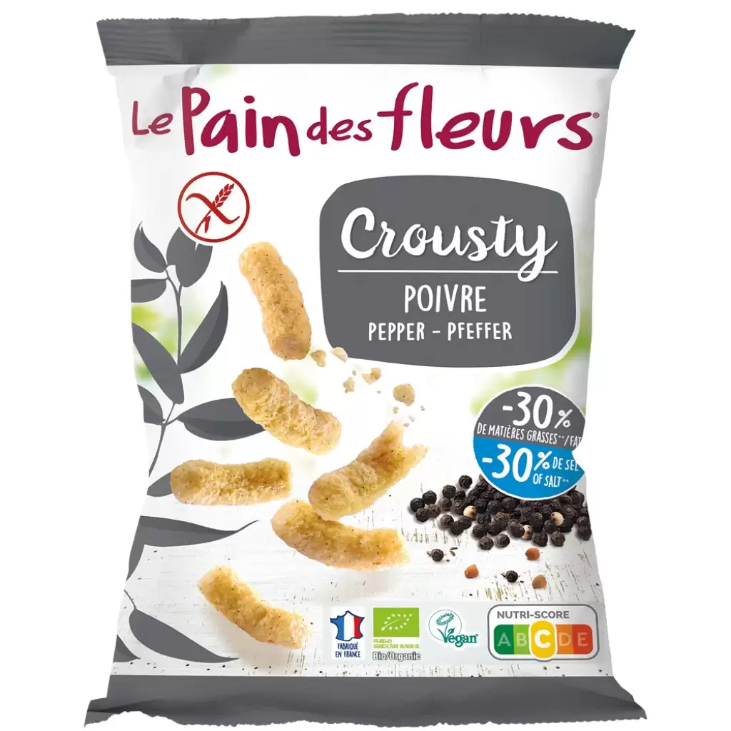 Sticksuri, chipsuri si covrigei - Pufuleti din hrisca si porumb cu piper fara gluten, eco 75g