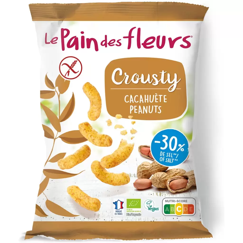 Sticksuri, chipsuri si covrigei - Pufuleti din porumb cu arahide fara gluten, eco 75g