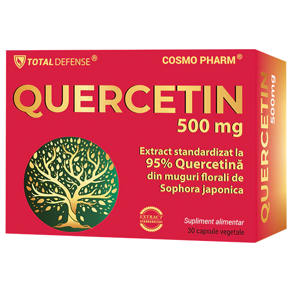 Extracte - QUERCETIN 500 mg, Antiinflamator Puternic, Antioxidant Natural