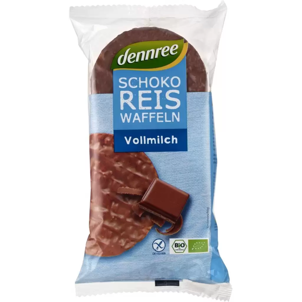 Cereale - Rondele din orez expandat cu ciocolata si lapte integral fara gluten, eco 100g