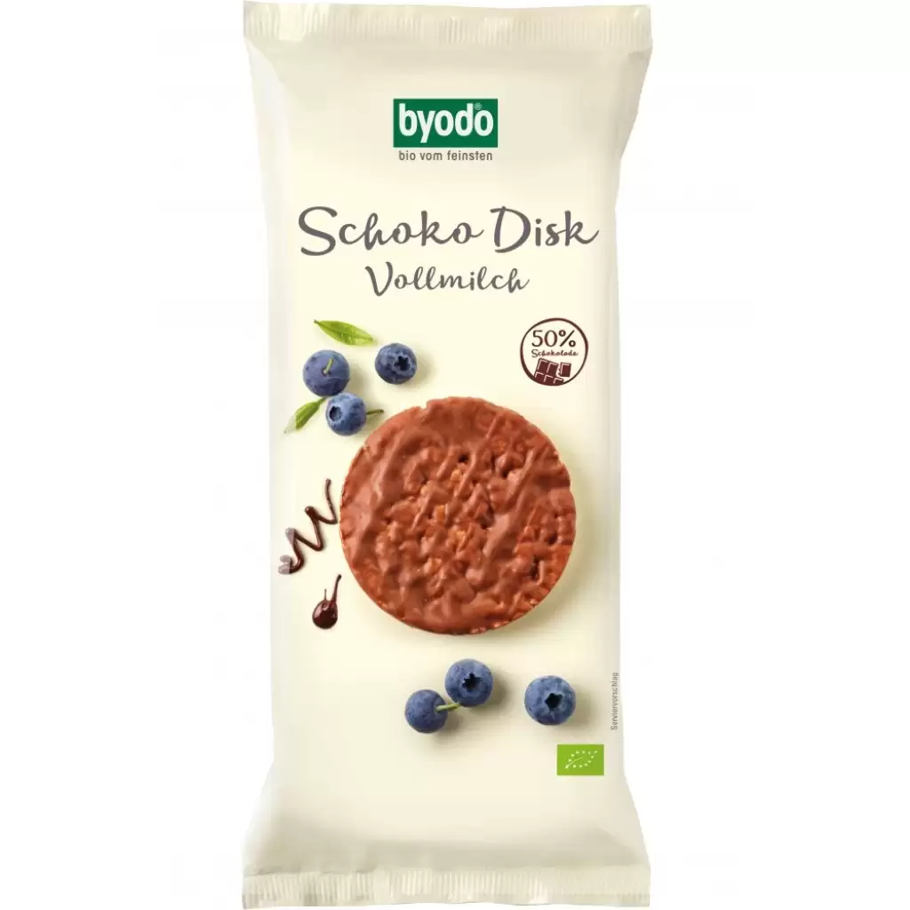 Cereale - Rondele din orez integral cu ciocolata cu lapte fara gluten, eco 65g