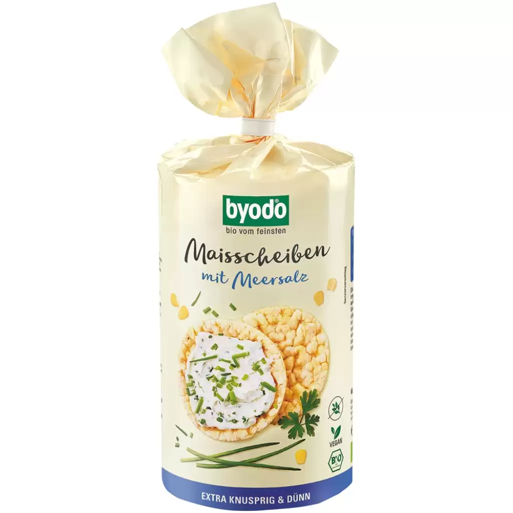 Cereale - Rondele din porumb cu sare de mare fara gluten, eco 120g